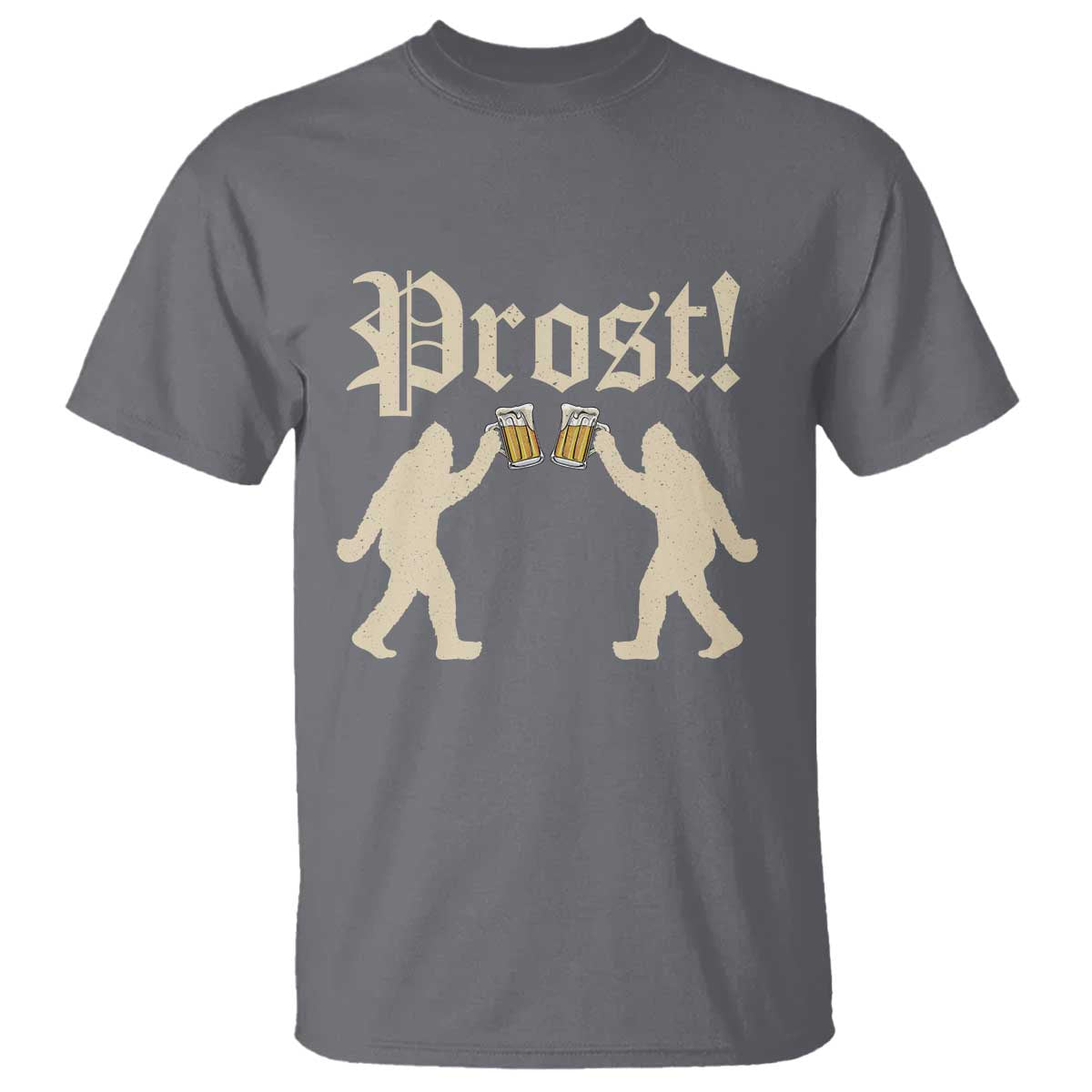 Funny Oktoberfest Bigfoot Prost T Shirt German Sasquatch Beer Mug - Wonder Print Shop