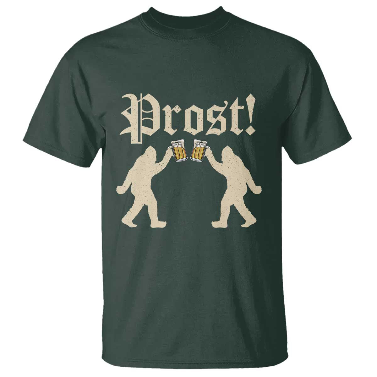 Funny Oktoberfest Bigfoot Prost T Shirt German Sasquatch Beer Mug - Wonder Print Shop