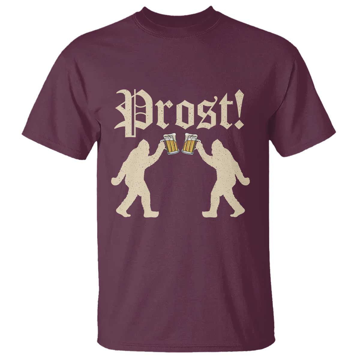 Funny Oktoberfest Bigfoot Prost T Shirt German Sasquatch Beer Mug - Wonder Print Shop