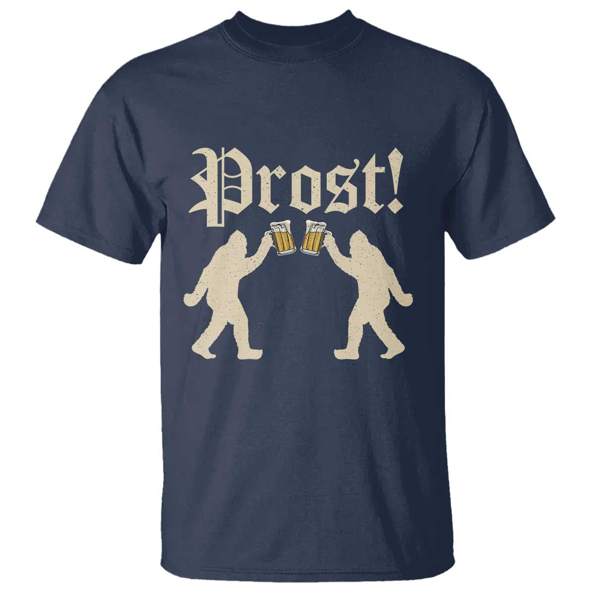 Funny Oktoberfest Bigfoot Prost T Shirt German Sasquatch Beer Mug - Wonder Print Shop