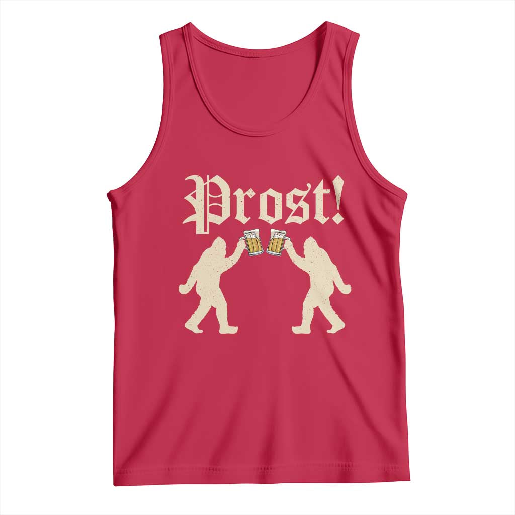 Funny Oktoberfest Bigfoot Prost Tank Top German Sasquatch Beer Mug - Wonder Print Shop