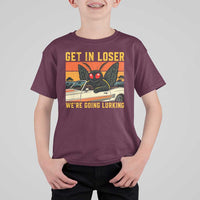 Get In Loser We Are Going Lurking Funny Mothman T Shirt For Kid Cryptozoology Cryptid Lover