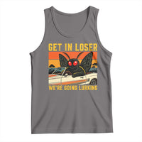 Get In Loser We Are Going Lurking Funny Mothman Tank Top Cryptozoology Cryptid Lover