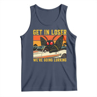 Get In Loser We Are Going Lurking Funny Mothman Tank Top Cryptozoology Cryptid Lover