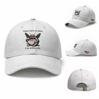 Please Leave Me Alone I Am Eating Soup Funny Mothman Baseball Cap