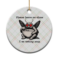 Please Leave Me Alone I Am Eating Soup Funny Mothman Ceramic Ornament