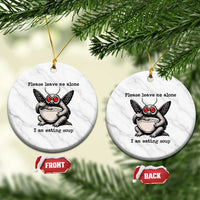 Please Leave Me Alone I Am Eating Soup Funny Mothman Ceramic Ornament