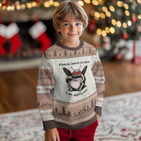 Please Leave Me Alone I Am Eating Soup Funny Mothman Ugly Christmas Sweater