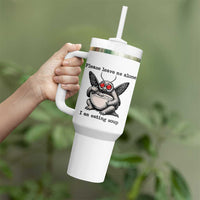 Please Leave Me Alone I Am Eating Soup Funny Mothman Tumbler With Handle