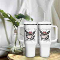 Please Leave Me Alone I Am Eating Soup Funny Mothman Tumbler With Handle