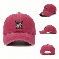 Please Leave Me Alone I Am Eating Soup Funny Mothman Washed Cotton Baseball Cap