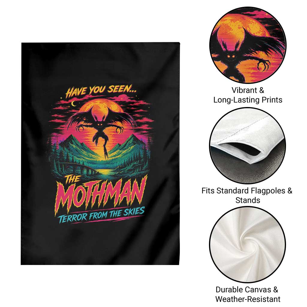 Funny Mothman Garden Flag Have You Seen The Mothman Terror From The Skies Cryptid Legends