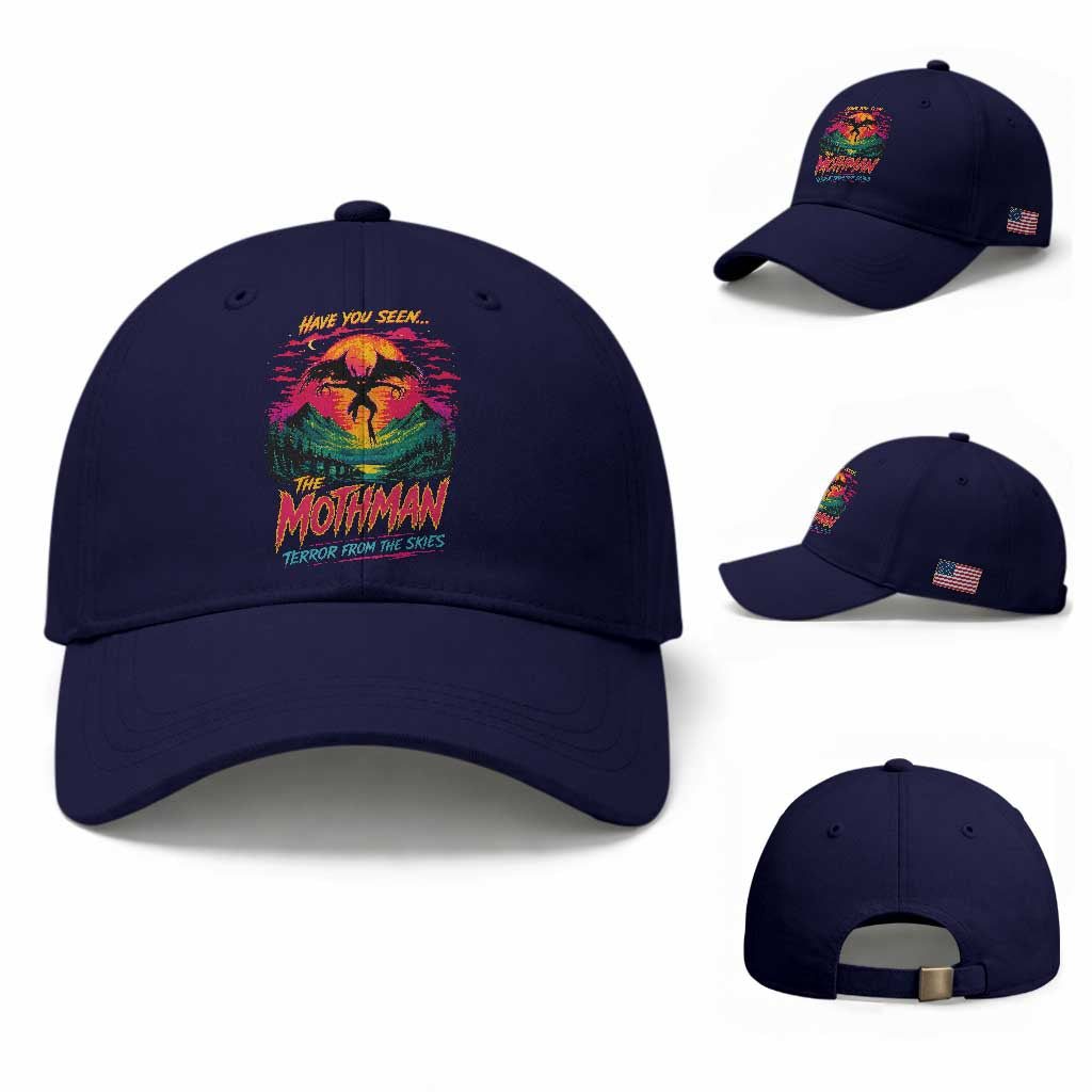 Funny Mothman Baseball Cap Have You Seen The Mothman Terror From The Skies Cryptid Legends