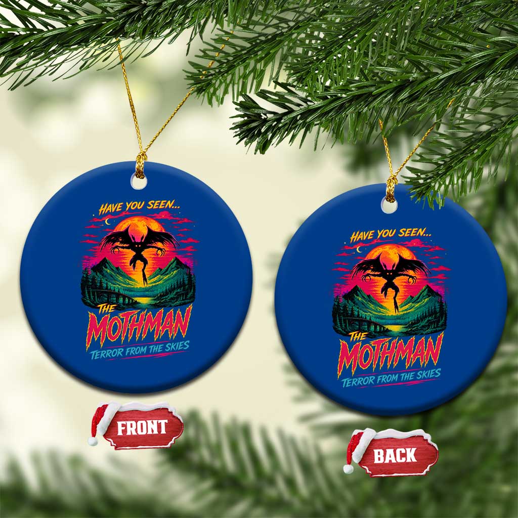 Funny Mothman Ceramic Ornament Have You Seen The Mothman Terror From The Skies Cryptid Legends