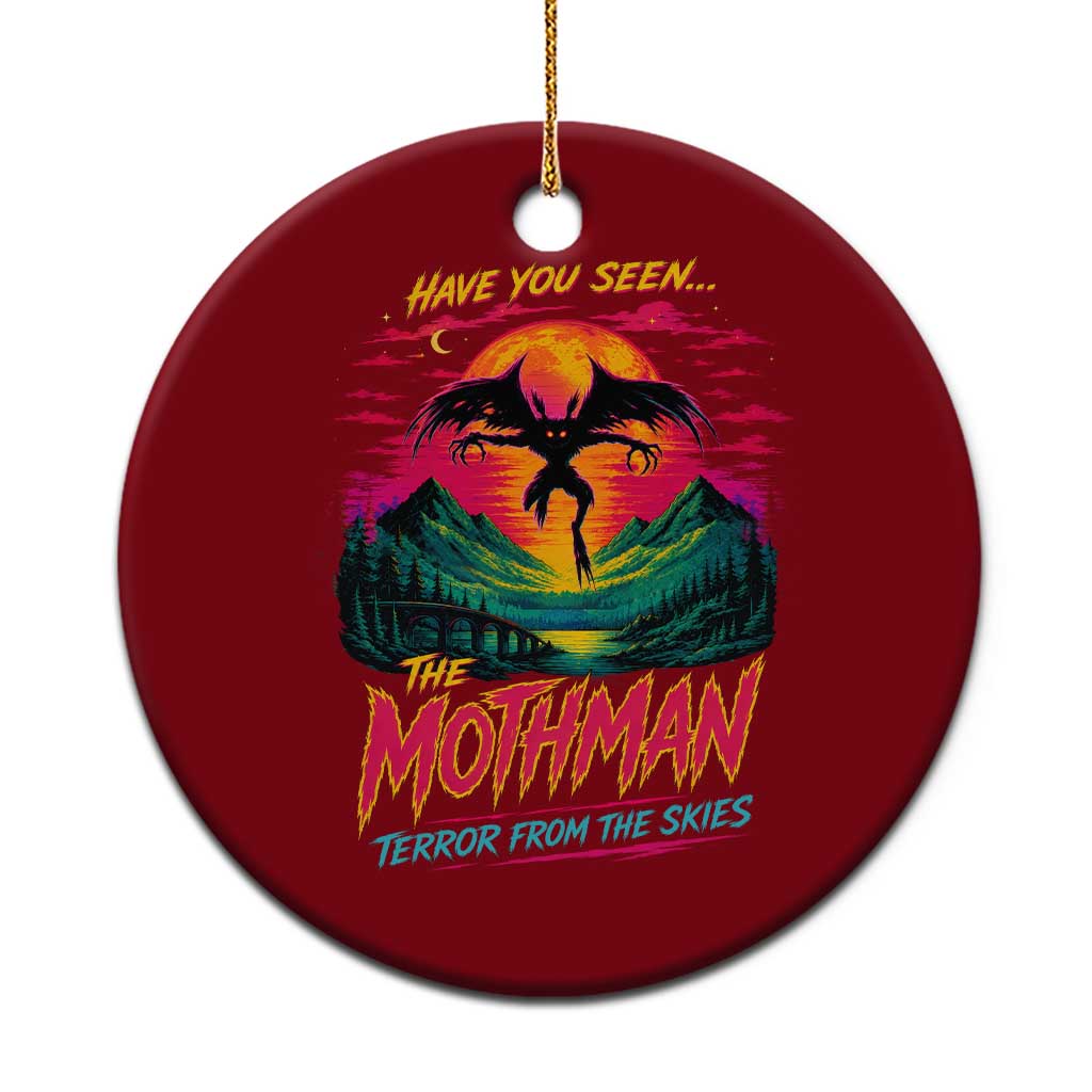 Funny Mothman Ceramic Ornament Have You Seen The Mothman Terror From The Skies Cryptid Legends