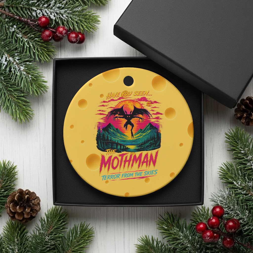Funny Mothman Ceramic Ornament Have You Seen The Mothman Terror From The Skies Cryptid Legends