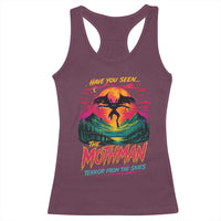 Funny Mothman Racerback Tank Top Have You Seen The Mothman Terror From The Skies Cryptid Legends