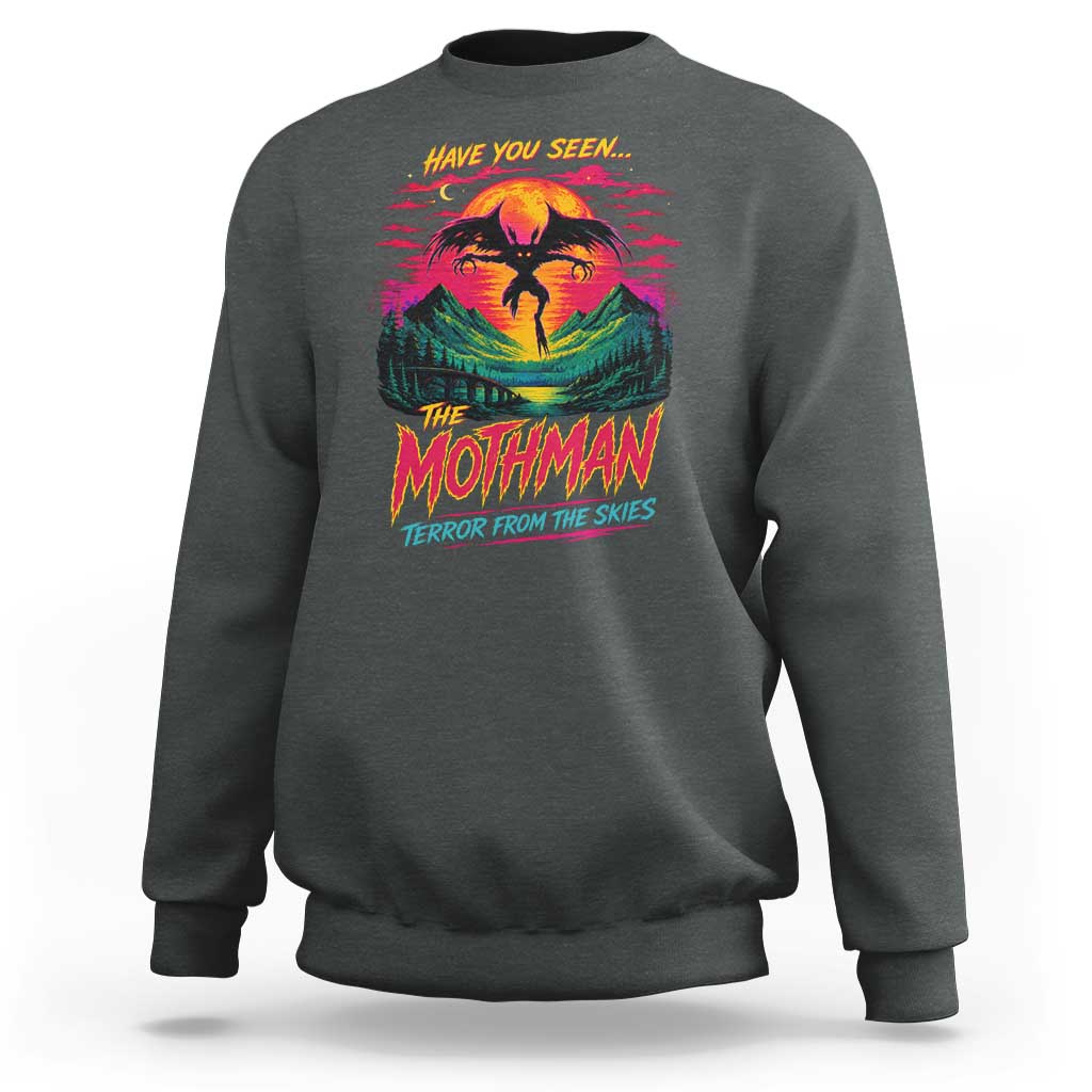 Funny Mothman Sweatshirt Have You Seen The Mothman Terror From The Skies Cryptid Legends