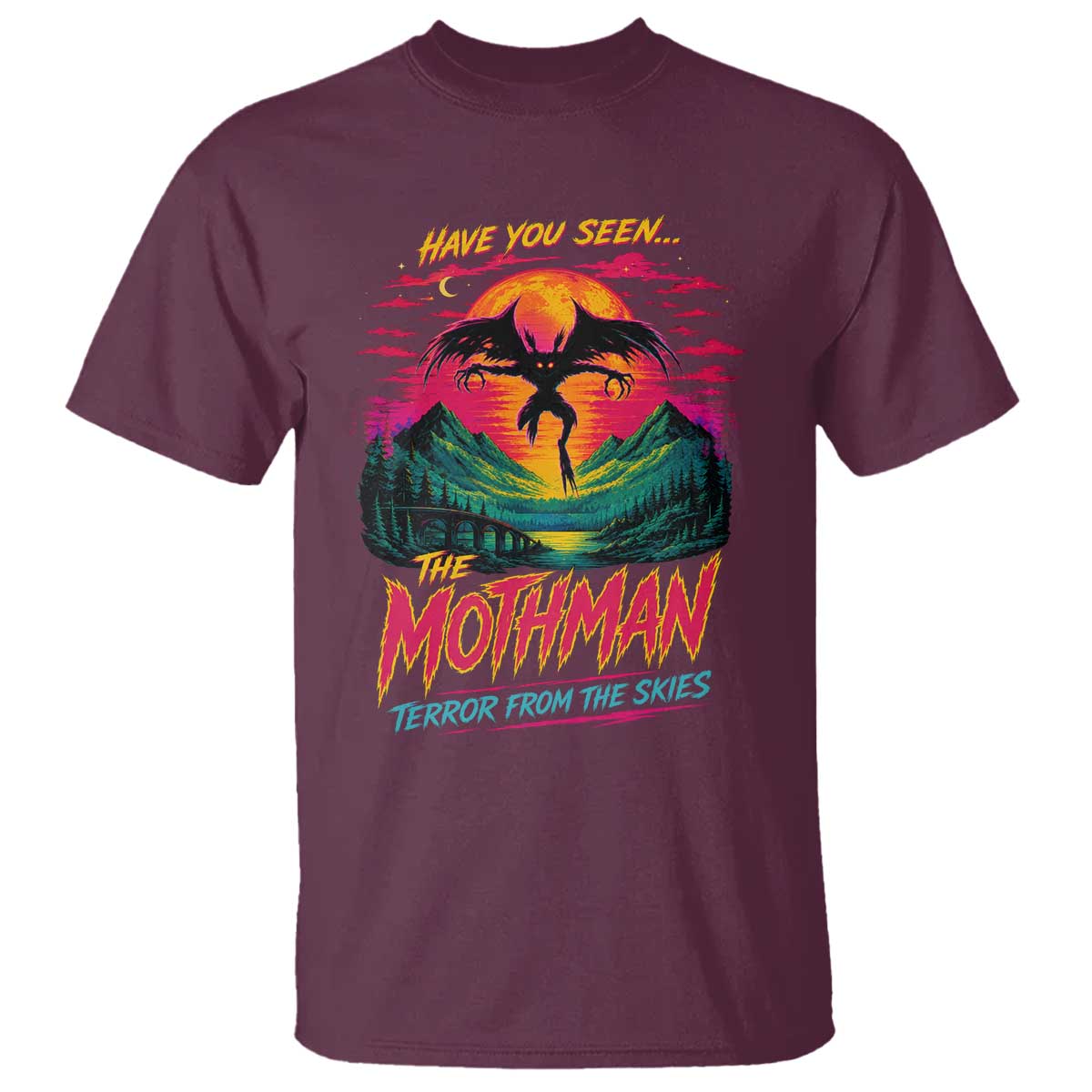 Funny Mothman T Shirt Have You Seen The Mothman Terror From The Skies Cryptid Legends