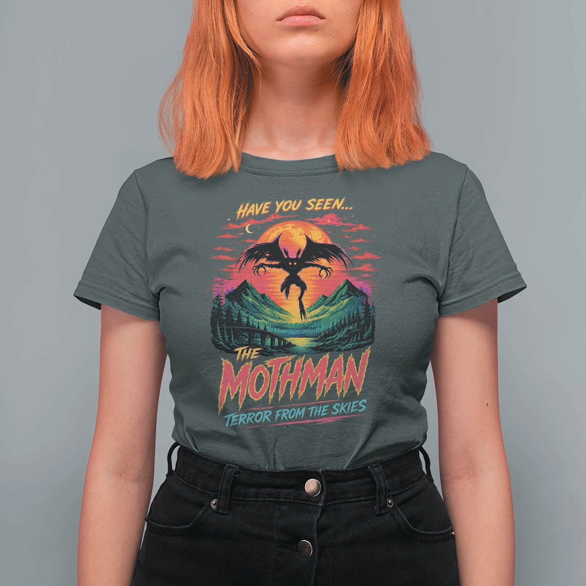 Funny Mothman T Shirt For Women Have You Seen The Mothman Terror From The Skies Cryptid Legends