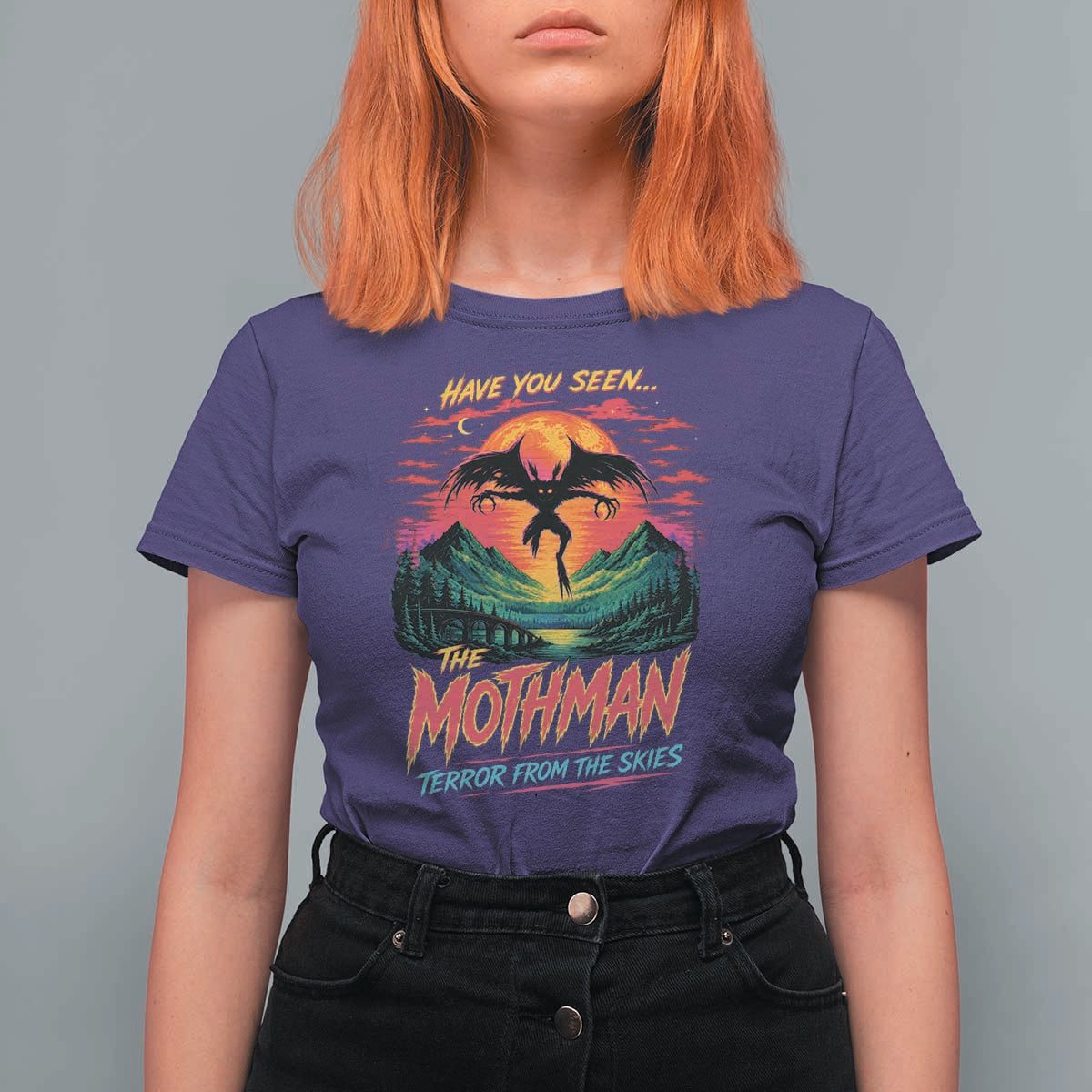 Funny Mothman T Shirt For Women Have You Seen The Mothman Terror From The Skies Cryptid Legends