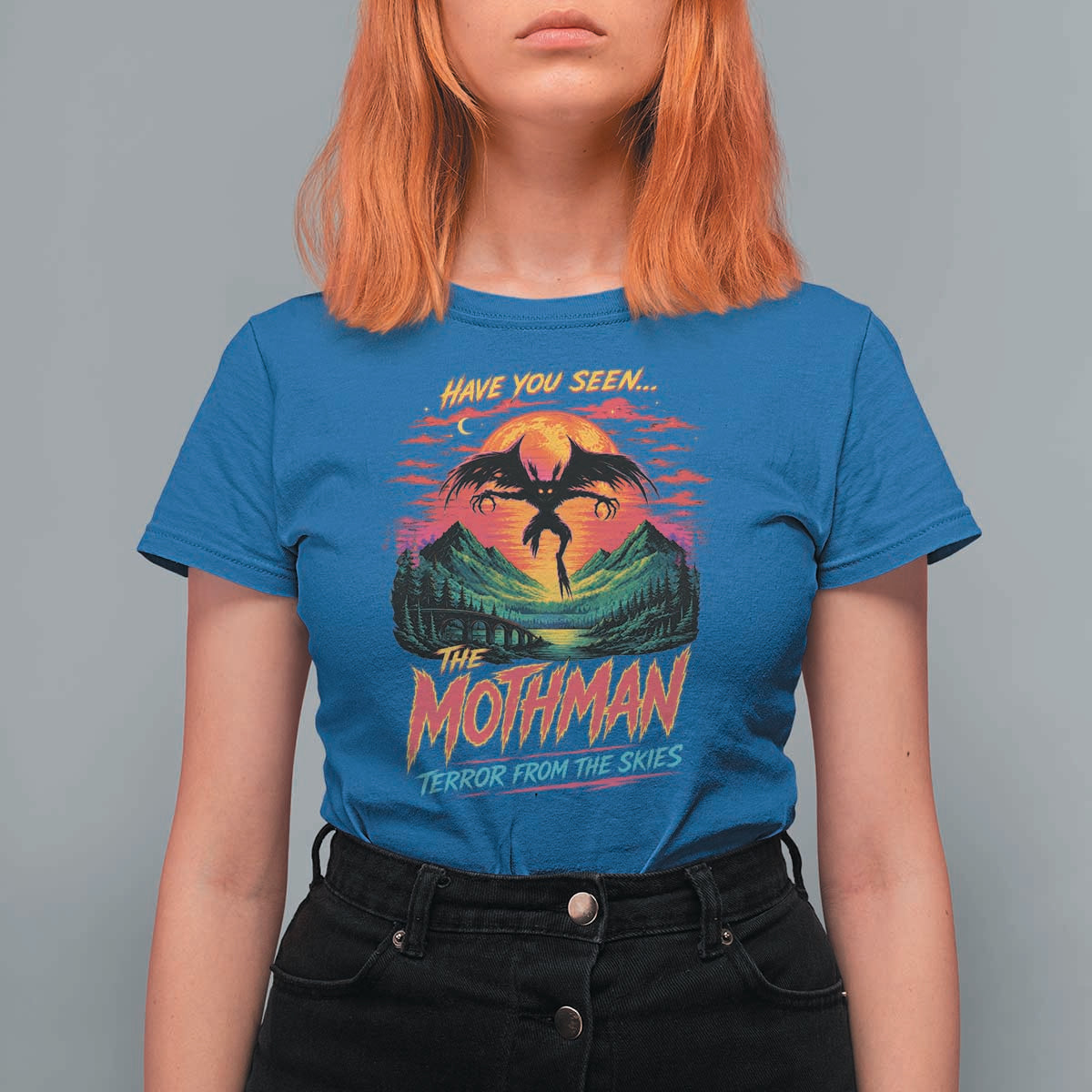 Funny Mothman T Shirt For Women Have You Seen The Mothman Terror From The Skies Cryptid Legends