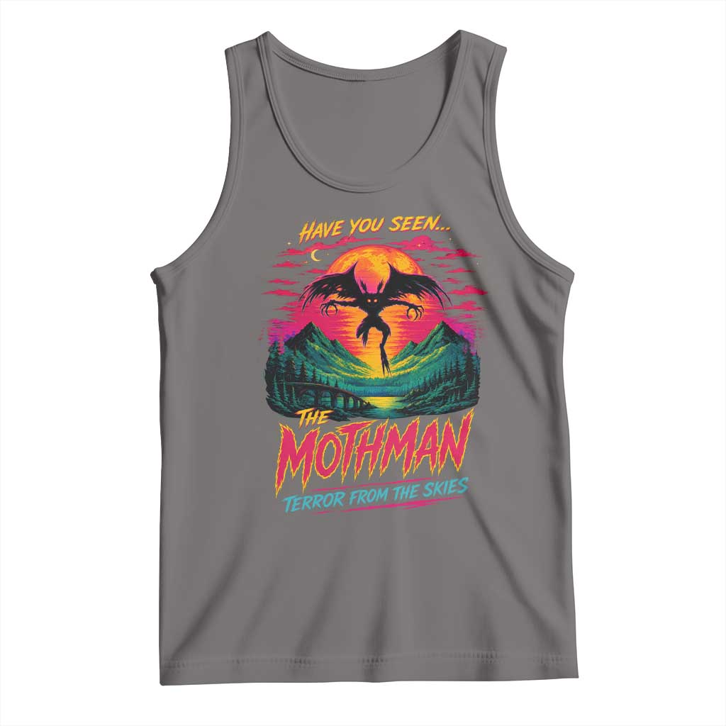 Funny Mothman Tank Top Have You Seen The Mothman Terror From The Skies Cryptid Legends