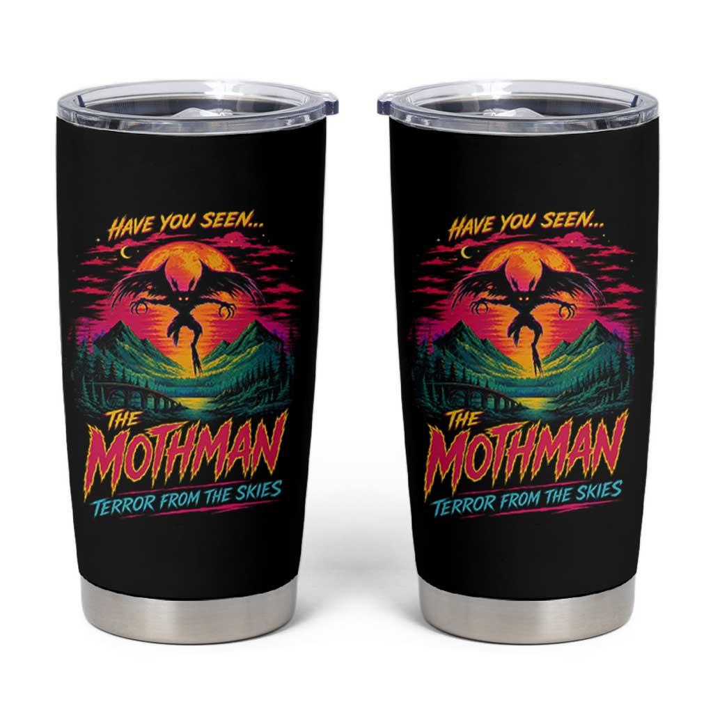 Funny Mothman Tumbler Cup Have You Seen The Mothman Terror From The Skies Cryptid Legends