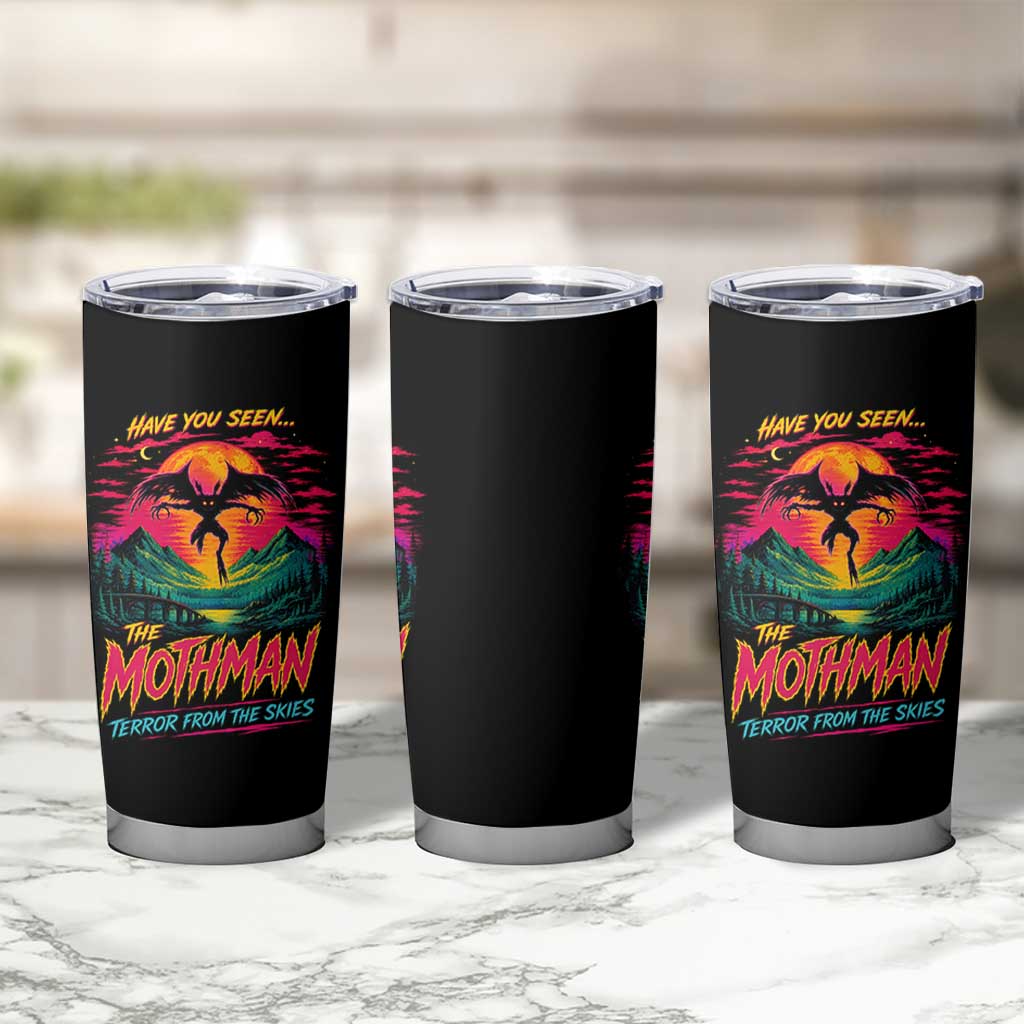 Funny Mothman Tumbler Cup Have You Seen The Mothman Terror From The Skies Cryptid Legends