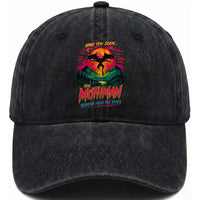 Funny Mothman Washed Cotton Baseball Cap Have You Seen The Mothman Terror From The Skies Cryptid Legends