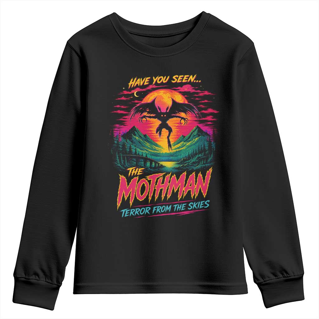 Funny Mothman Youth Sweatshirt Have You Seen The Mothman Terror From The Skies Cryptid Legends