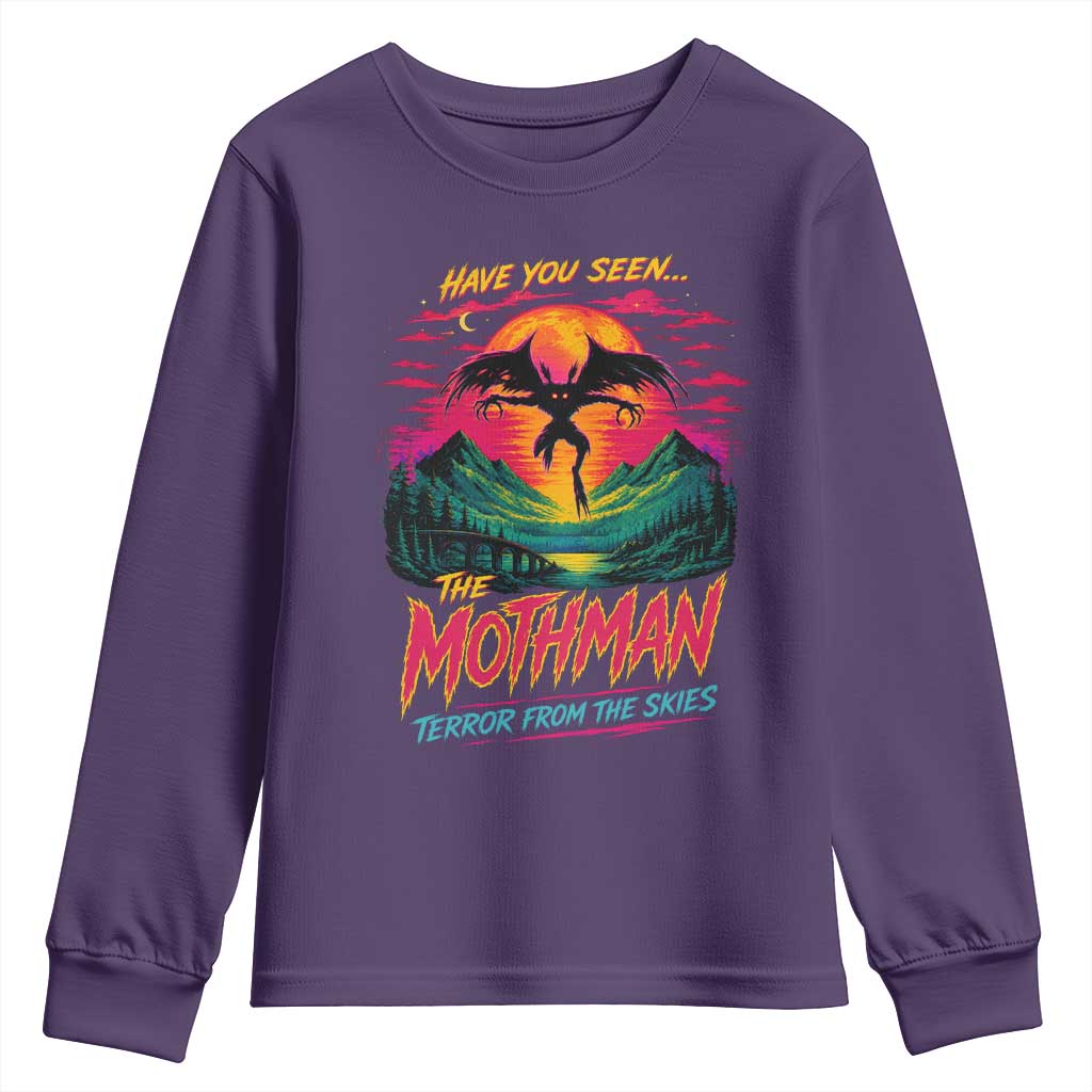 Funny Mothman Youth Sweatshirt Have You Seen The Mothman Terror From The Skies Cryptid Legends