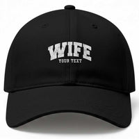 Personalized Wife Baseball Cap Custom Text Name Wifey Marriage Anniversary Couple Gift