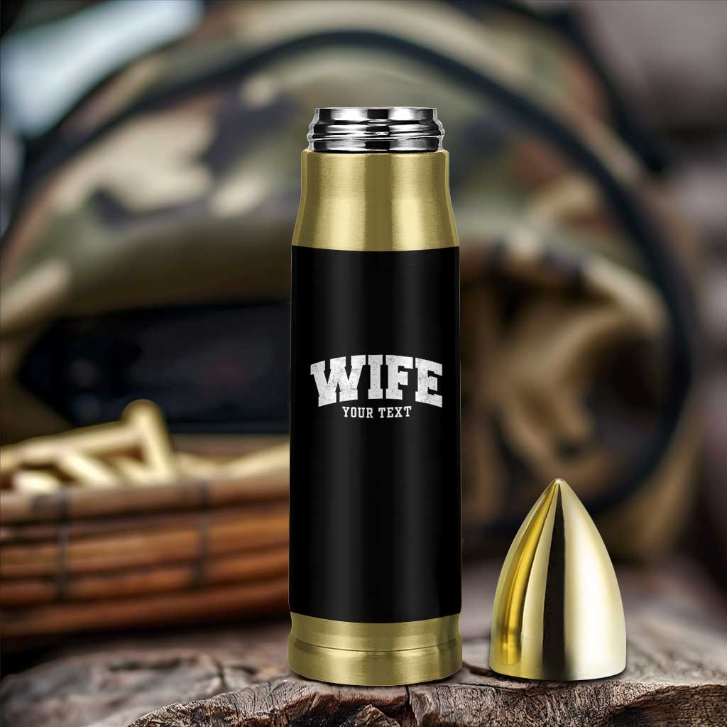 Personalized Wife Bullet Tumbler Custom Text Name Wifey Marriage Anniversary Couple Gift