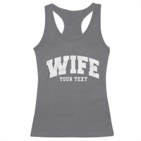 Personalized Wife Racerback Tank Top Custom Text Name Wifey Marriage Anniversary Couple Gift