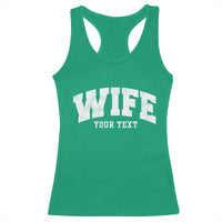 Personalized Wife Racerback Tank Top Custom Text Name Wifey Marriage Anniversary Couple Gift
