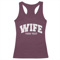 Personalized Wife Racerback Tank Top Custom Text Name Wifey Marriage Anniversary Couple Gift