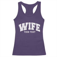 Personalized Wife Racerback Tank Top Custom Text Name Wifey Marriage Anniversary Couple Gift
