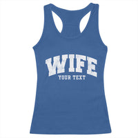 Personalized Wife Racerback Tank Top Custom Text Name Wifey Marriage Anniversary Couple Gift