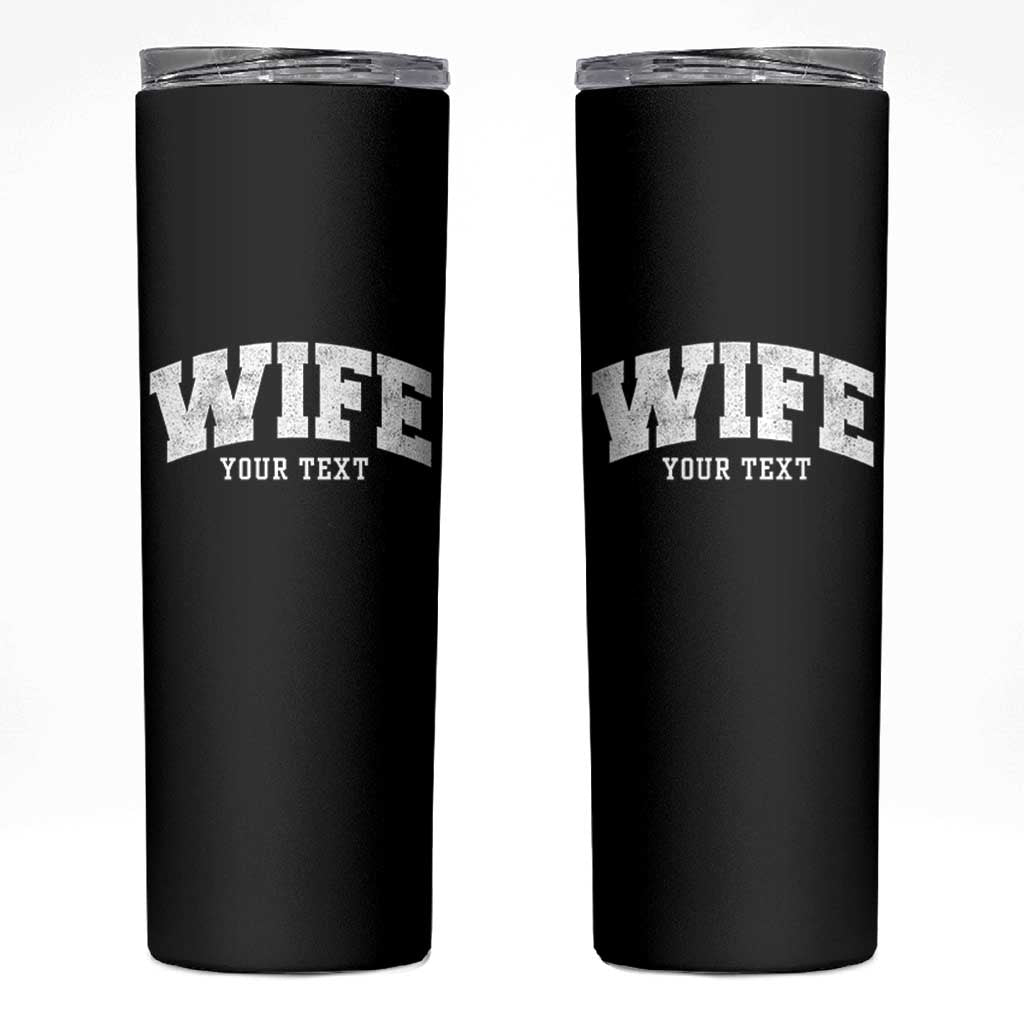 Personalized Wife Skinny Tumbler Custom Text Name Wifey Marriage Anniversary Couple Gift
