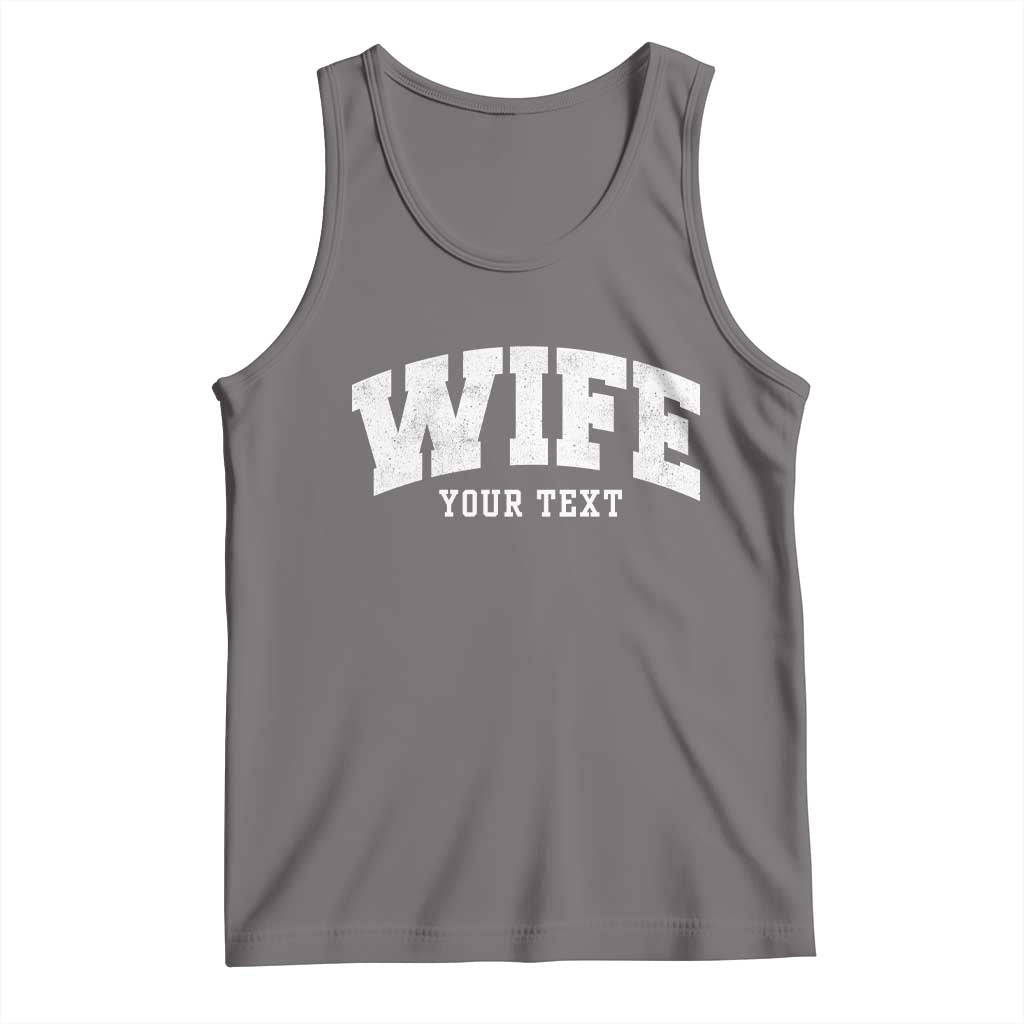 Personalized Wife Tank Top Custom Text Name Wifey Marriage Anniversary Couple Gift