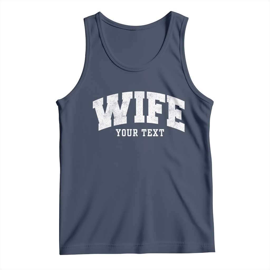 Personalized Wife Tank Top Custom Text Name Wifey Marriage Anniversary Couple Gift