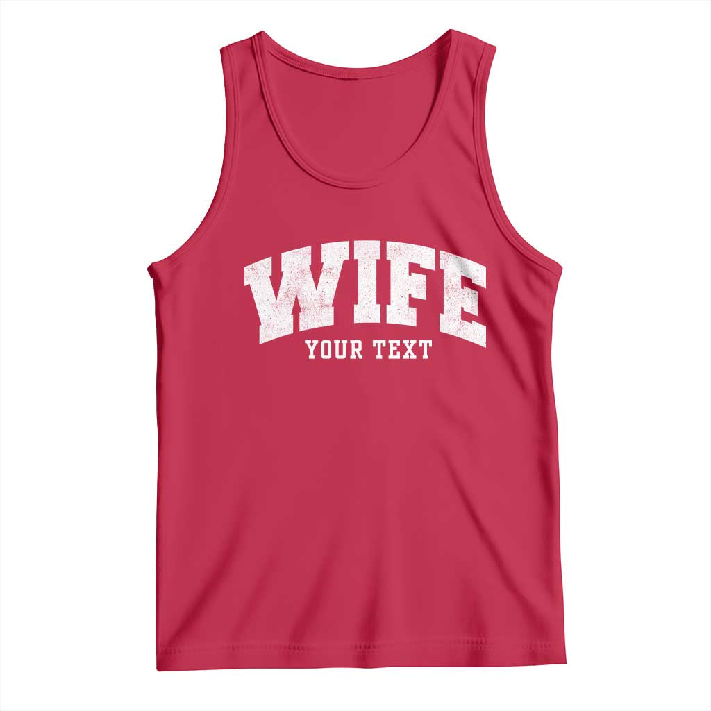 Personalized Wife Tank Top Custom Text Name Wifey Marriage Anniversary Couple Gift