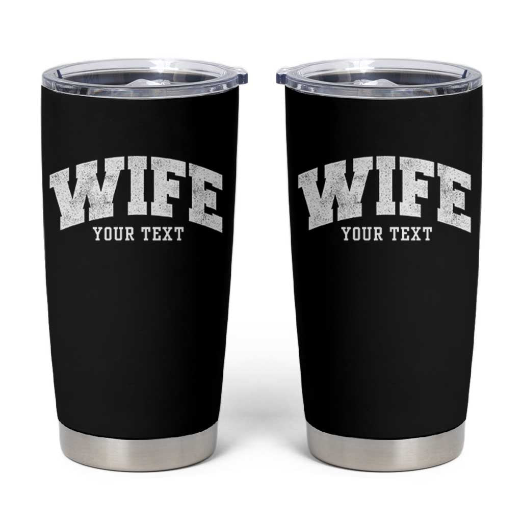 Personalized Wife Tumbler Cup Custom Text Name Wifey Marriage Anniversary Couple Gift