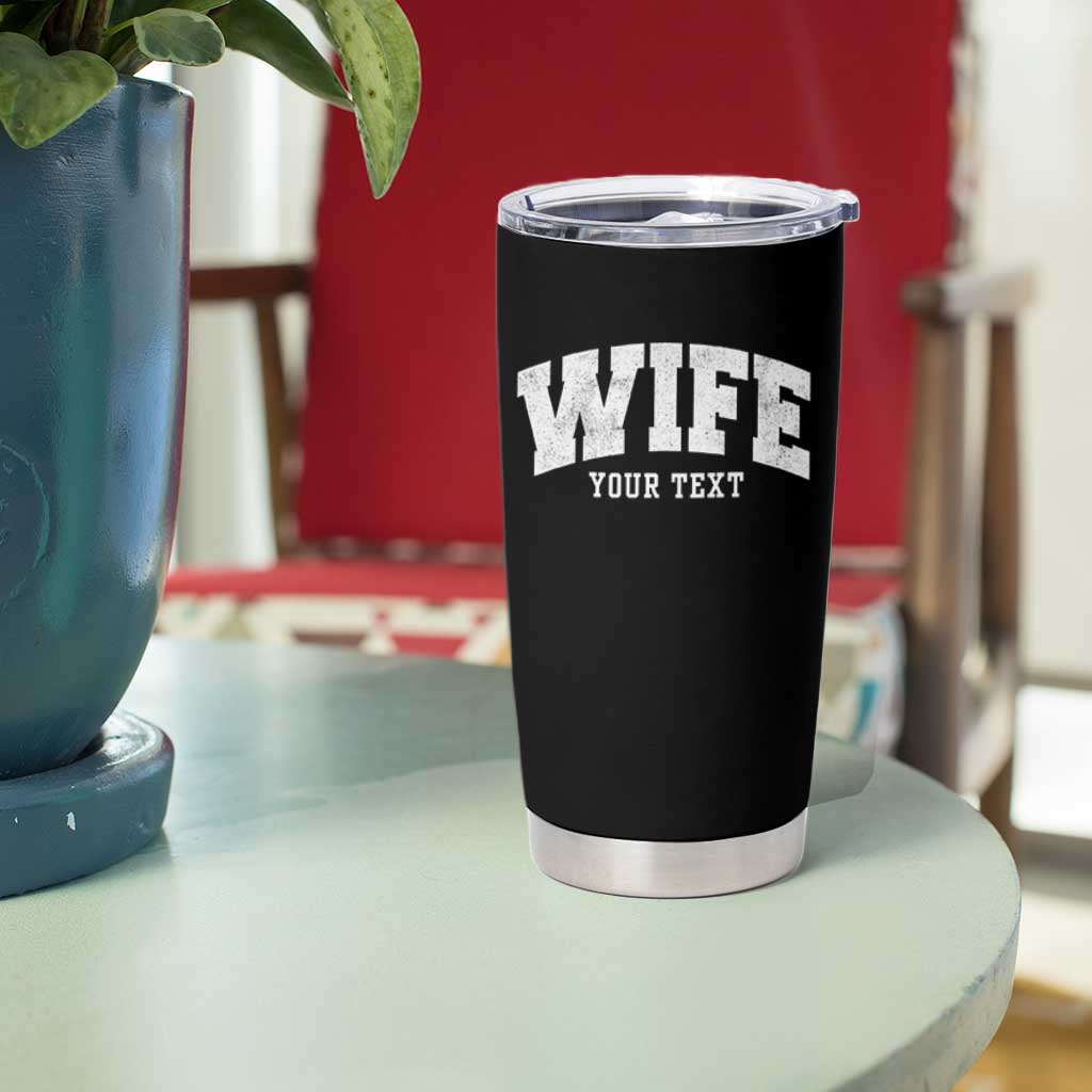 Personalized Wife Tumbler Cup Custom Text Name Wifey Marriage Anniversary Couple Gift