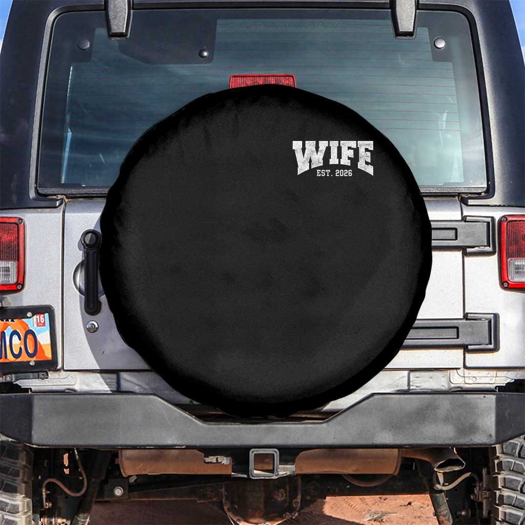 Wife Est 2026 Spare Tire Cover Just Married Couple Matching Wedding Honeymoon