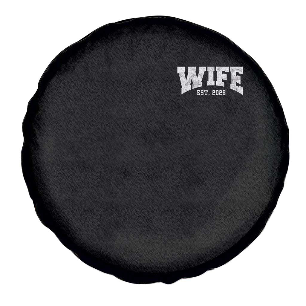 Wife Est 2026 Spare Tire Cover Just Married Couple Matching Wedding Honeymoon