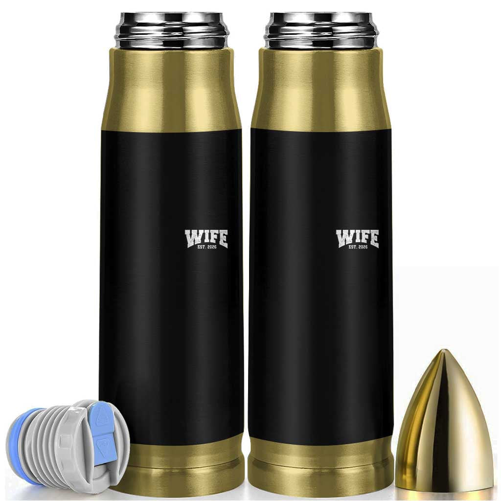 Wife Est 2026 Bullet Tumbler Just Married Couple Matching Wedding Honeymoon