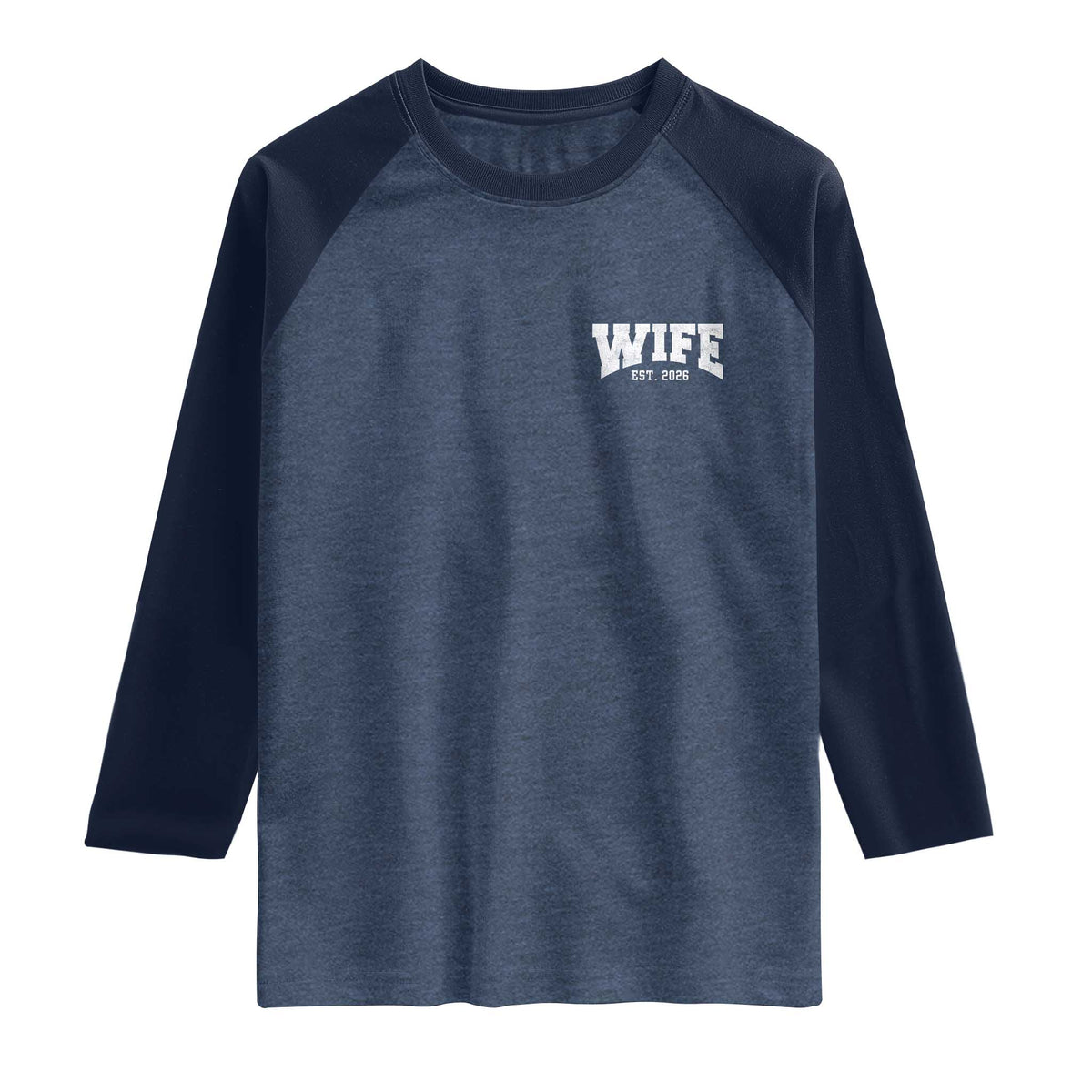 Wife Est 2026 Raglan Shirt Just Married Couple Matching Wedding Honeymoon