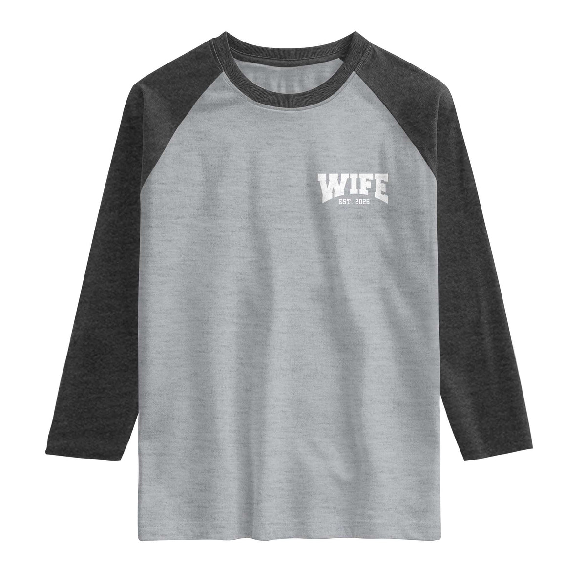 Wife Est 2026 Raglan Shirt Just Married Couple Matching Wedding Honeymoon